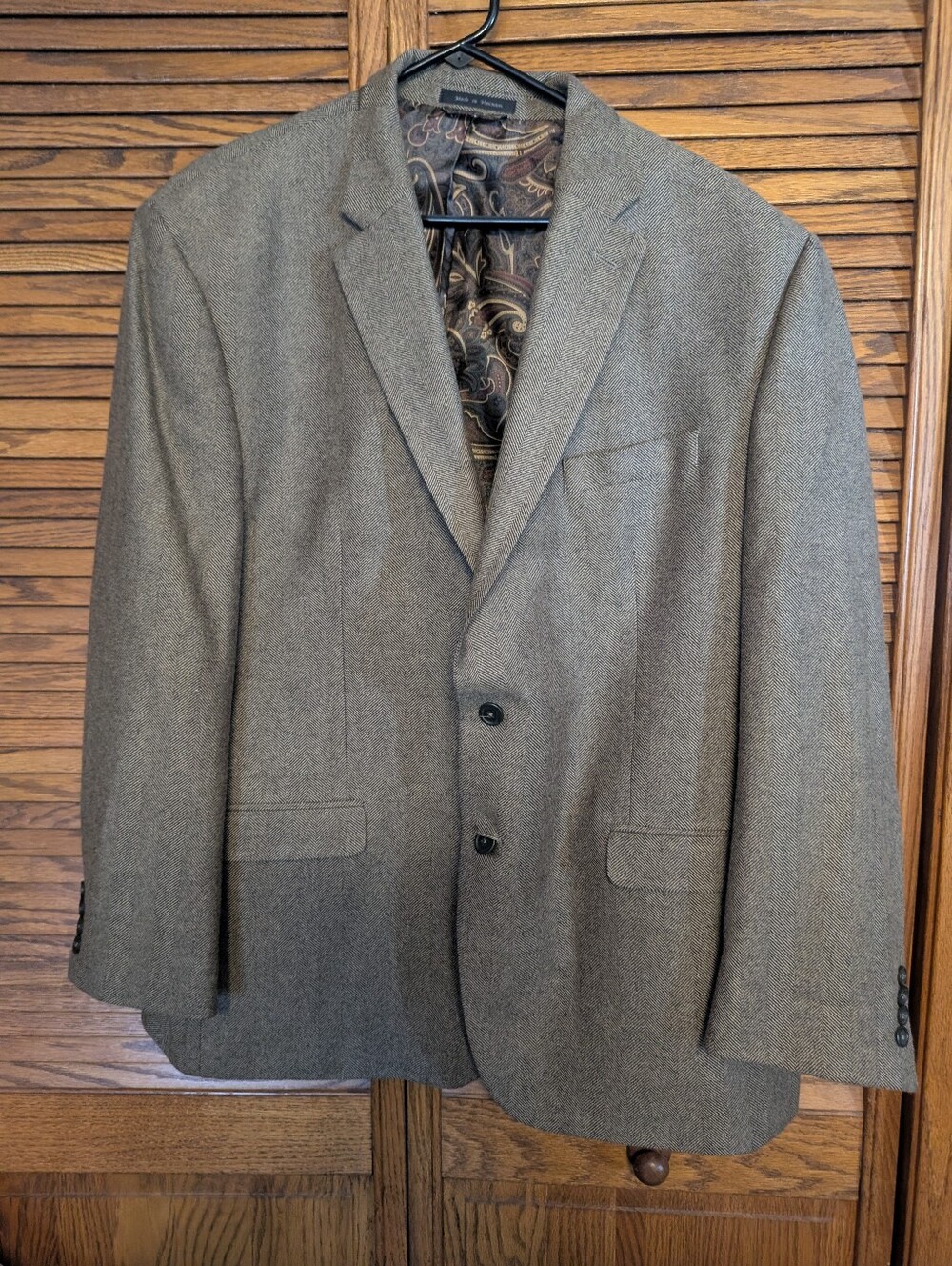Lauren Ralph Lauren brown herringbone wool-blend sport coat Men's Size 48R